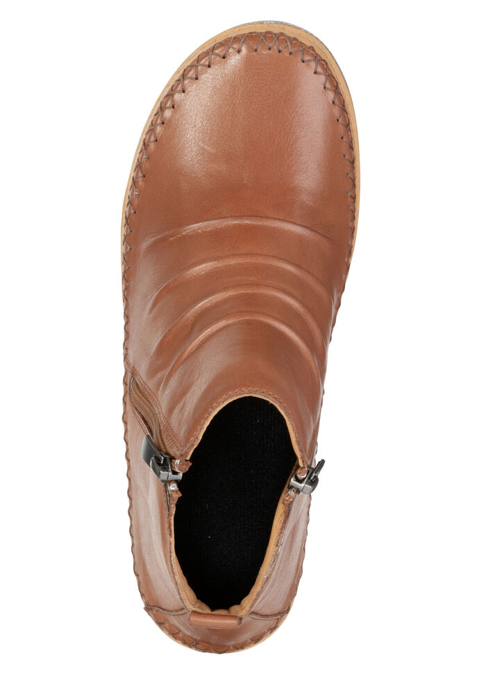 Andrea Conti, klassische Damen-Boots, mit herausnehmbarem Fußbett COGNAC