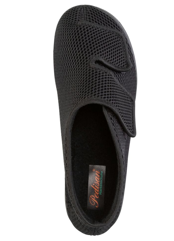 Klettschuh aus elastischem Textilmaterial SCHWARZ