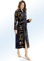 Hausmantel in angesagtem Ketten-Dessin 