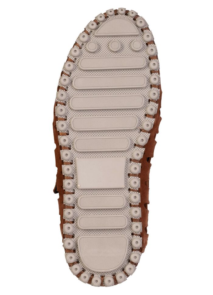 Sommerliche Herren-Slipper, mit herausnehmbarem Fu&szlig;bett BRAUN