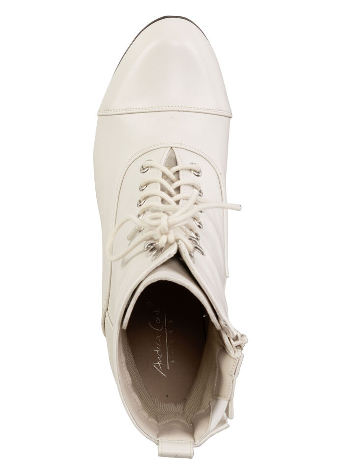 Andrea Conti, modische Damen-Stiefeletten, Winterschuhe, mit Reißverschluss ECRU