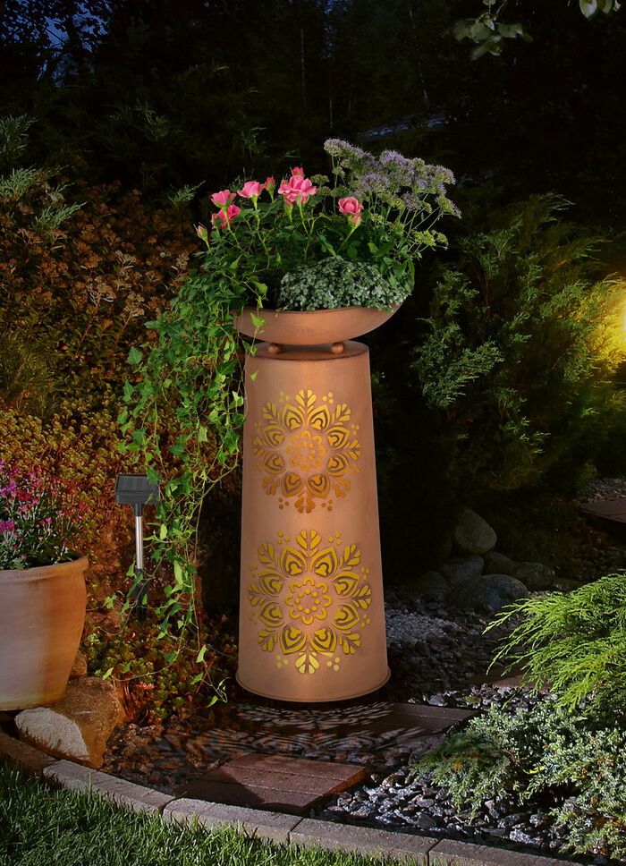 Deko-S&auml;ule mit Mandala-Motiv 