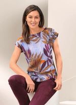 Shirt mit femininem U-Boot-Ausschnitt 