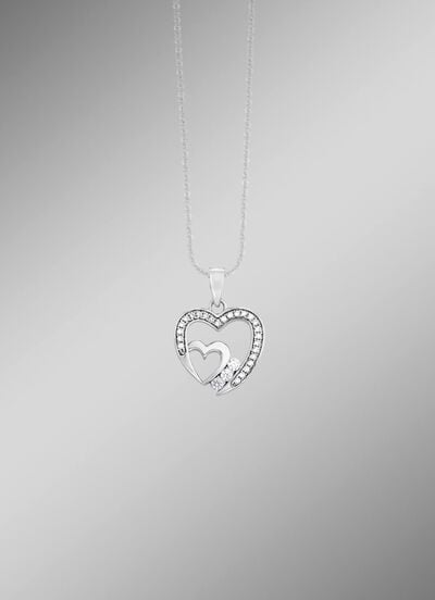 Herz-Anh&auml;nger mit Zirkonia 
