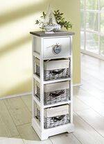 Kommode aus Massivholz mit eingearbeiteten Gebrauchsspuren ANTIK-CREME