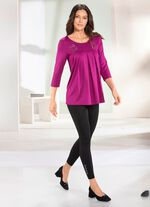 Longshirt mit Zierplättchen in 3 Farben FUCHSIA