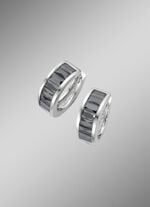 Klappcreolen mit schwarzen Zirkonia 