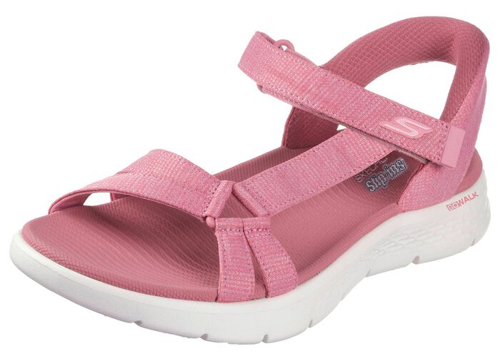 SKECHERS, sportliche Damen-Sandalen, mit geformter Slip-Ins Fersenplatte MAUVE