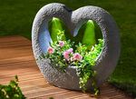 Wetterfeste Pflanzschale in Herzform 