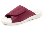 Bequeme Damen-Hausschuhe, Weite H, mit Klettverschluss BORDEAUX