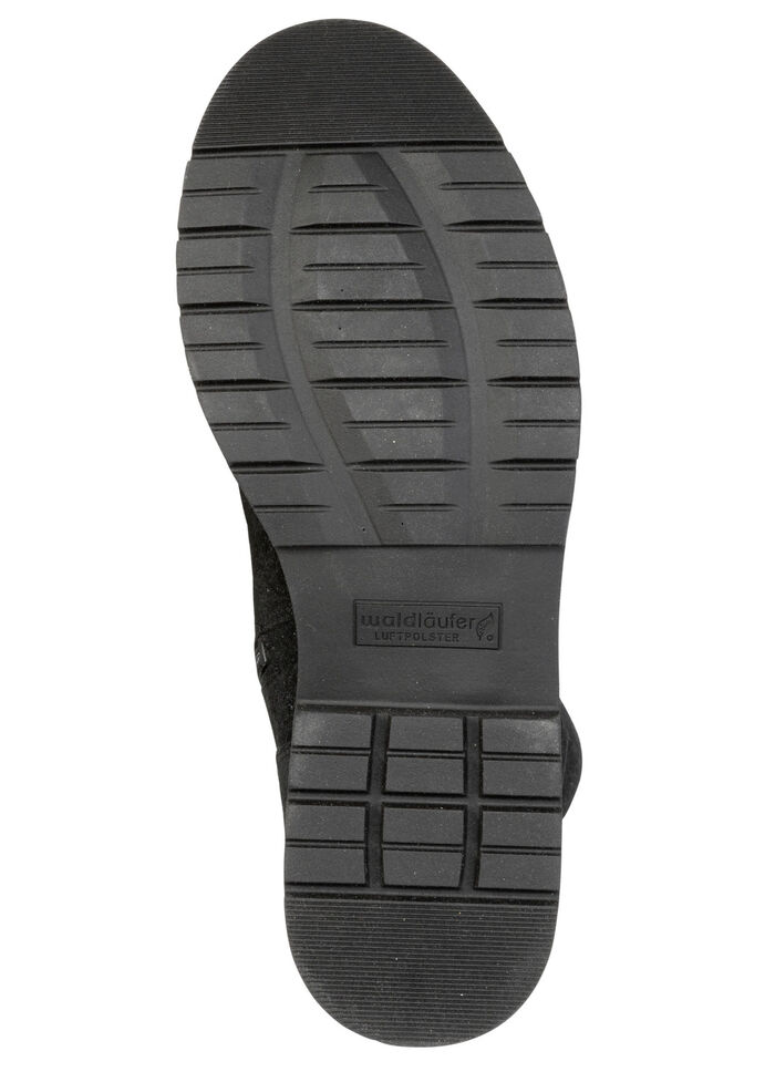 Waldläufer, bequeme Damen-Stiefeletten, Weite G, mit herausnehmbarem Fußbett SCHWARZ