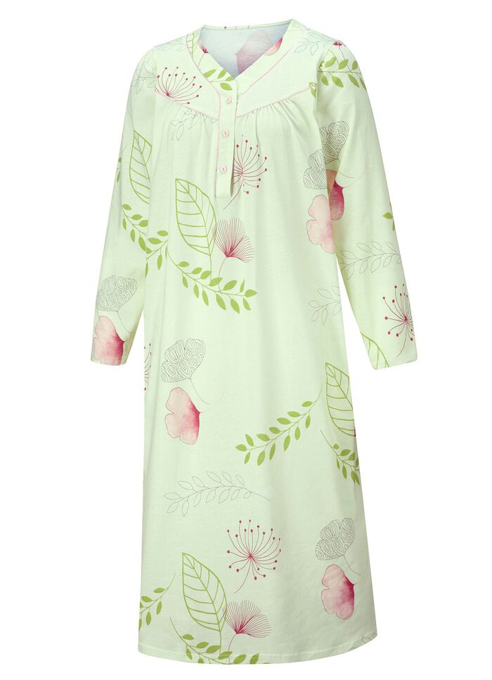 Zweierpack Nachthemden, 3/4 -langen &Auml;rmeln mit Knopfleiste 