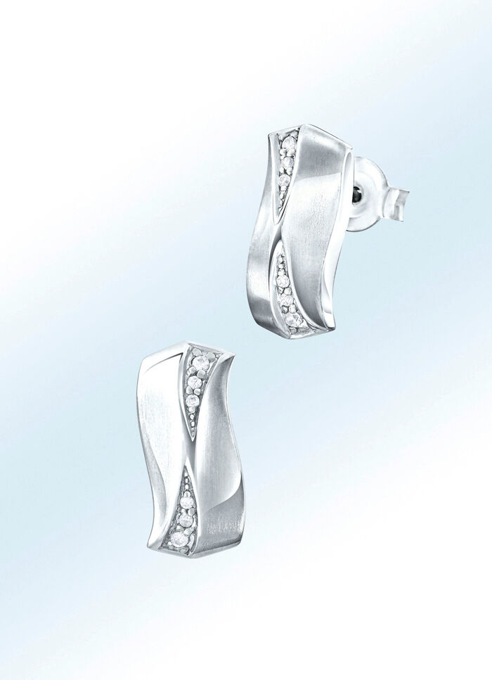 Ohrstecker mit synth. Zirkonia 