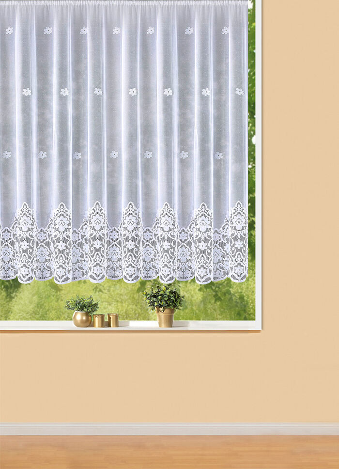 Herrlicher Blumenfenster-Store mit Universalschienenband 