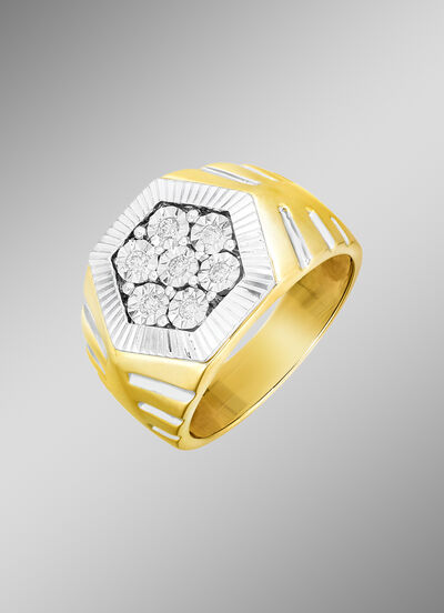 Exquisiter Herrenring in Bicolor 