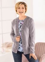 Strickjacke mit Cloqu&eacute;struktur 