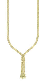 In interessantem Design: 3-reihige Kordelkette 