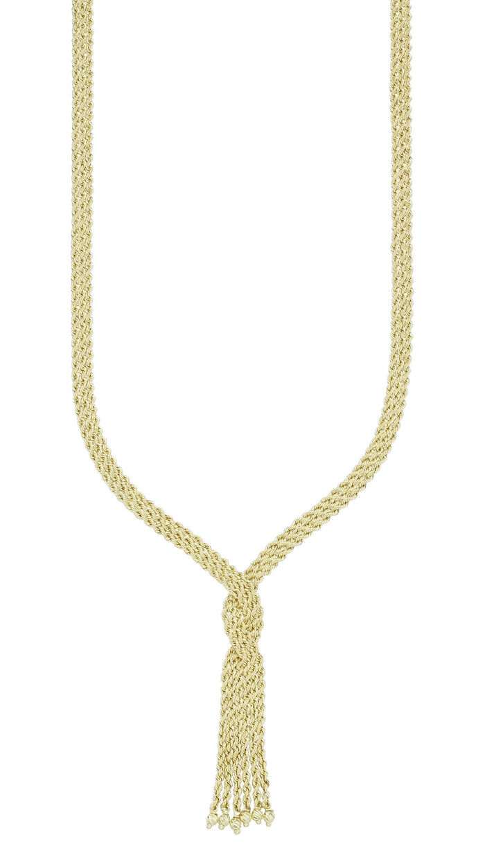 In interessantem Design: 3-reihige Kordelkette 