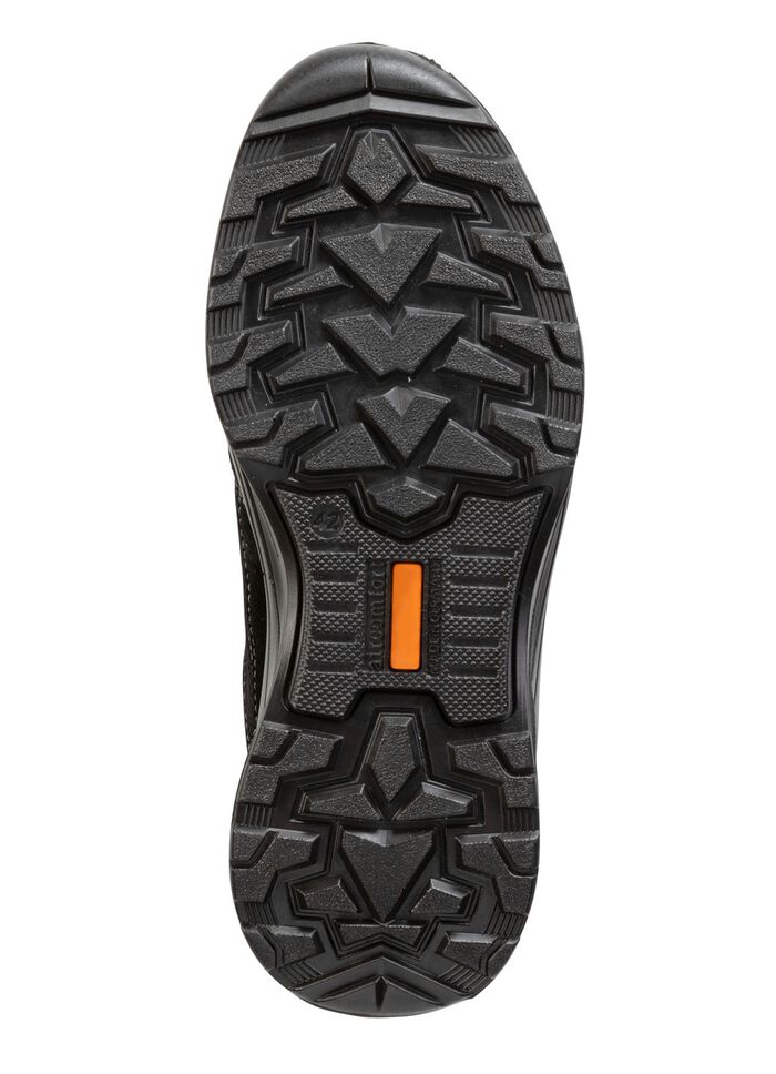 Schn&uuml;rschuh aus Veloursleder und Textilmaterial 