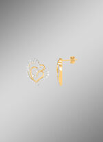 Herz-Ohrstecker mit 68 Diamanten 