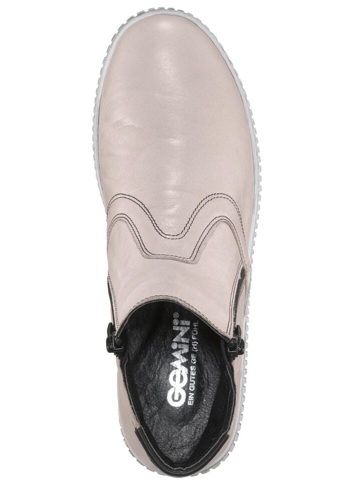 Gemini Stiefelette aus Rind-Nappaleder KIESEL