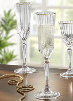 Gläser, 2er-Set, mit Goldrand TRANSPARENT-GOLD