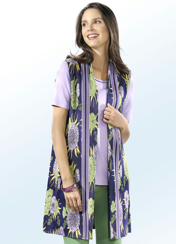 ELENA EDEN Long-Strickweste in verschlussloser Form 