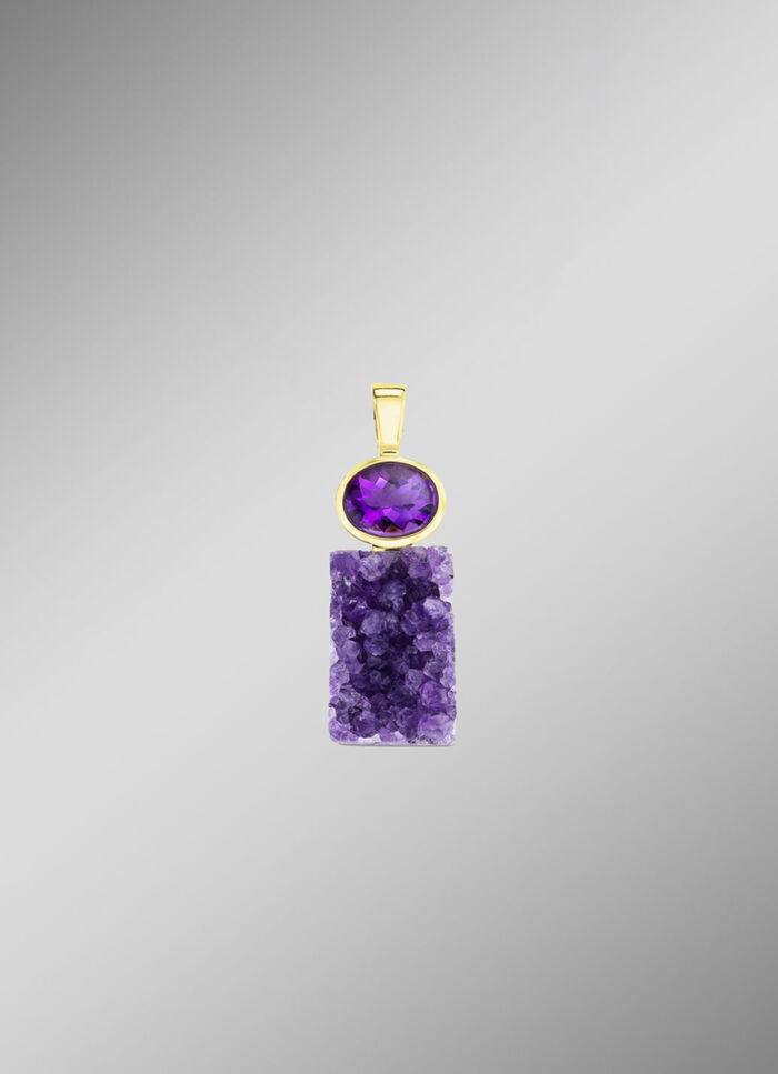 Anhänger mit echter Amethyst-Faszination 