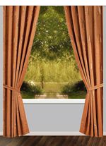 &Uuml;bergardinen-Garnitur mit Universalschienenband BRAUN