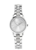 Silberfarbenes Damenuhrset 3-tlg. 