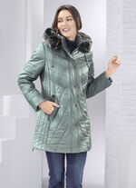 Jacke mit abnehmbarem Kunstpelz-Besatz 