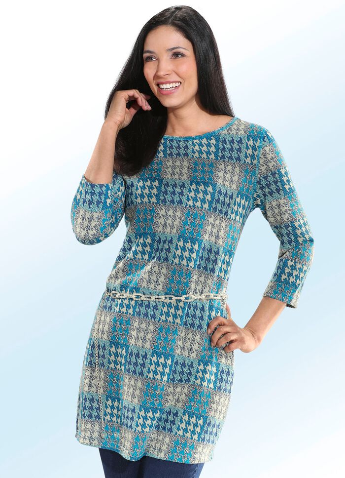 Strick-Tunika in angesagtem Muster 