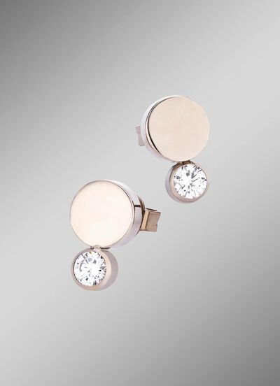 Ohrstecker aus Titan mit synth. Zirkonia 