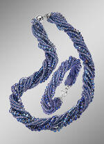 Wundervoll funkelndes Schmuck-Set, 2-teilig JEANSBLAU