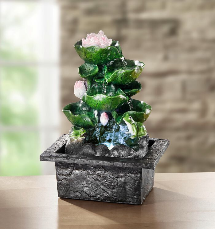 Beleuchteter Zimmerbrunnen 