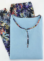 Schlafanzug 3-teilig mit platziertem Druck 