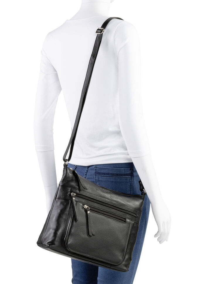 Laurina, Tasche, Damen, mit verstellbarem Umh&auml;ngeriemen SCHWARZ