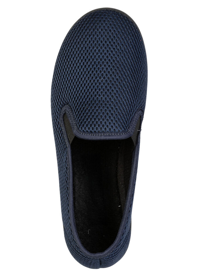 Bequeme Herren-Hausschuhe, Weite H, mit anatomisch geformtem Fußbett MARINE