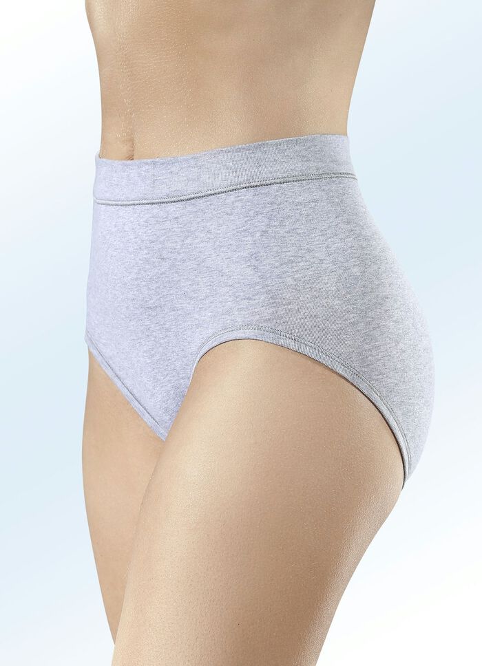 Dreierpack ESGE-Slips mit weichem Bund GRAU MELIERT