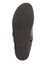 ELENA EDEN Sandale aus Nappaleder und krokogepr&auml;gtem Lackleder SCHWARZ