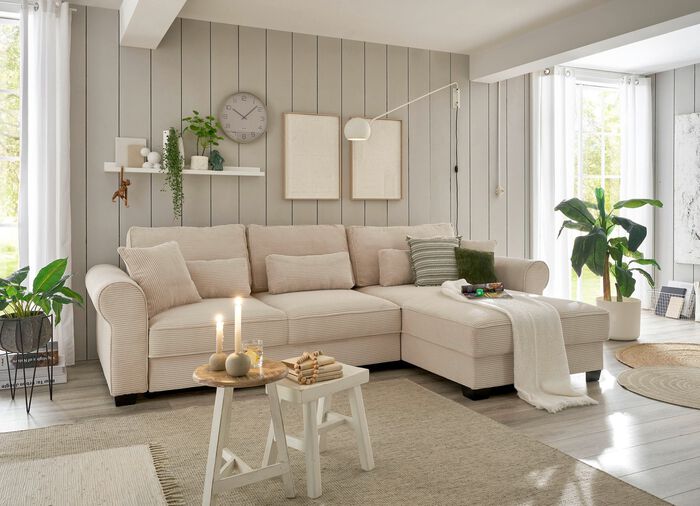 Moderne Polsterecke mit Bettfunktion 