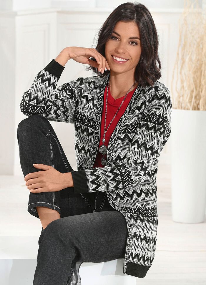 Strickjacke mit feinen Strukturen 