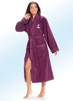 Bademantel mit Anker-Stickerei 