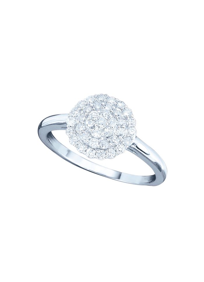 Hochwertig ausgefasster Damenring mit Brillanten 