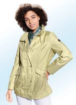Jacke in 2 Farben mit im Kragen verstaubarer Kapuze PISTAZIE
