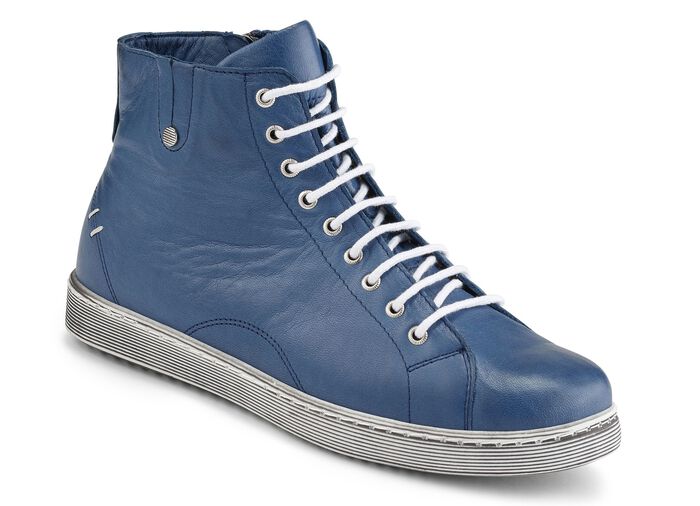 Schnür-Stiefelette mit herausnehmbarer Lederdecksohle JEANS