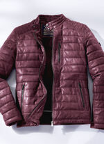 Lederkurzjacke von „Cabrini“ in 3 Farben ANTIK DUNKELROT