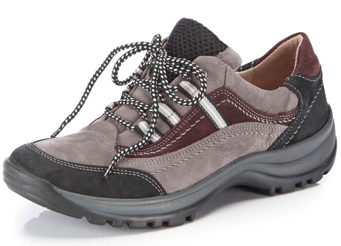 ELENA EDEN Schn&uuml;rschuh aus teilweise gepr&auml;gtem Nubukleder 