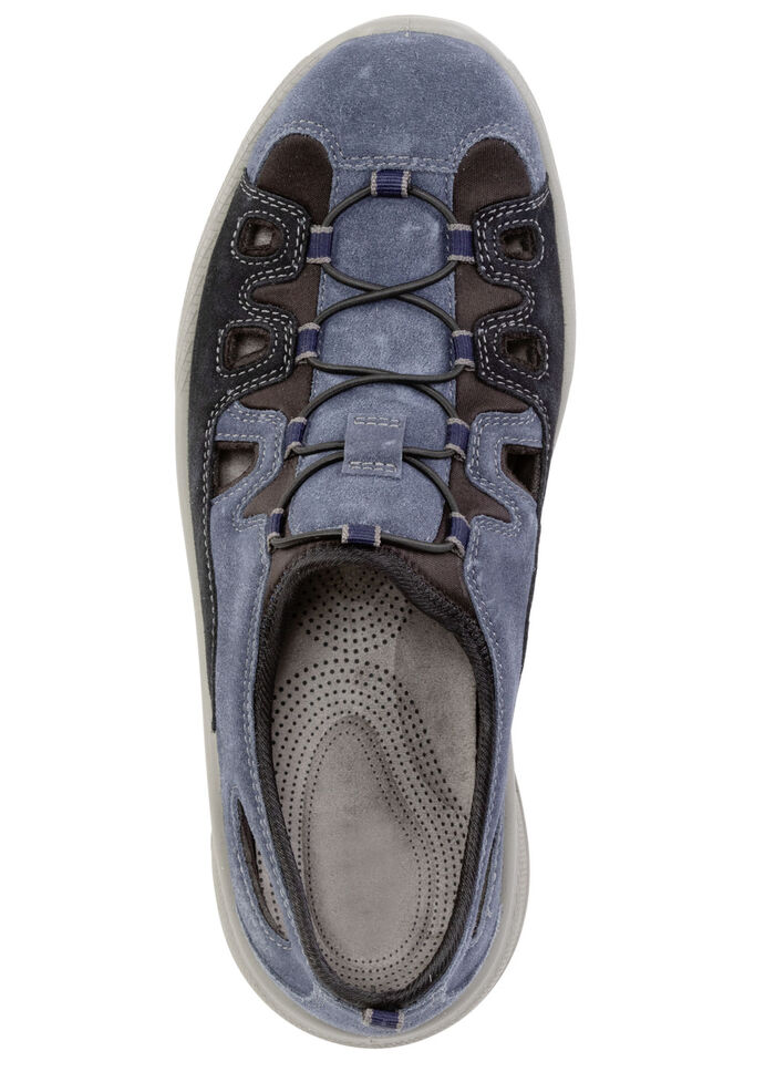 GINO GALANTE Slipper mit elastischer Zierschnürung BLAU