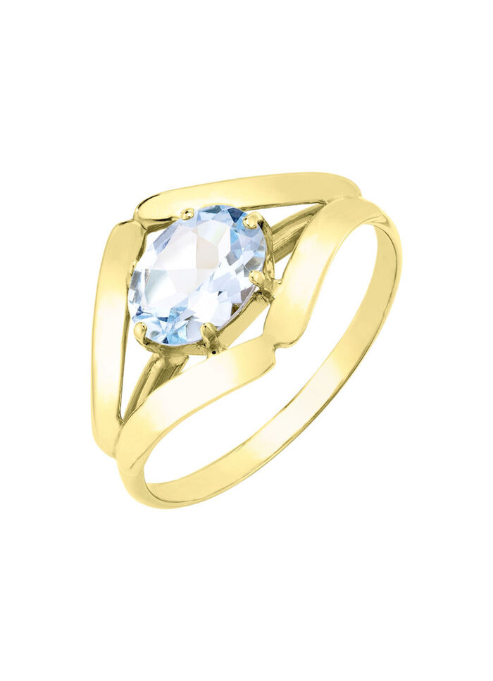 Damenring mit Blautopas 